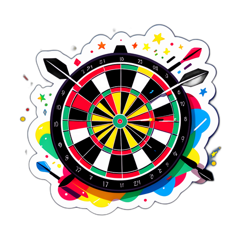 Doel Wit met Pijlen en Confetti