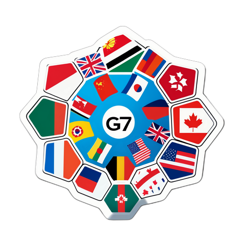 G7 정상 회담 테마 스티커 디자인