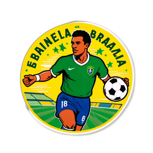 Stiker Gaya Vintage Merayakan Sejarah Serie A Brasil