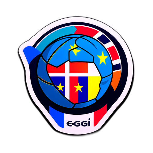 Aufregendes Stickerdesign für die Basketball Euro 2025