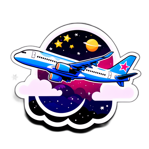 星空航空飛機貼紙