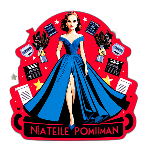 Stwórz naklejkę z Natalie Portman w olśniewającej sukni