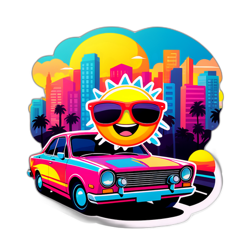 Színes használt autó napfelkeltével