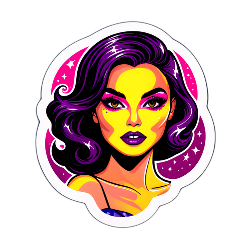 Ilustração de um ensaio fotográfico com modelo glamorosa