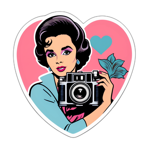 Retro-Inspired Elizabeth Taylor Sticker