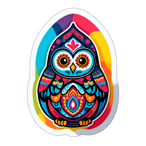 Αυγό κουκουβάγιας γεμάτο σχέδια