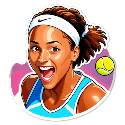 Madison Keys i aktion på tennisbanan