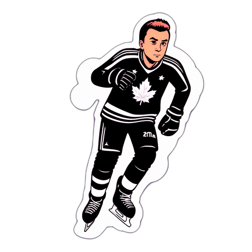 Силует Іллі Маліна в трек suit на ковзанах