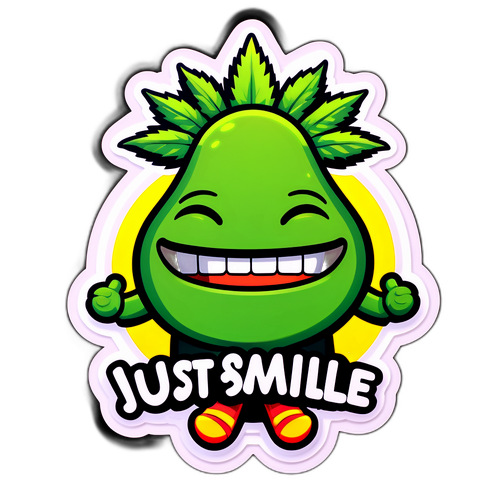 Смішні персонажі з коноплею "Просто посміхніться"