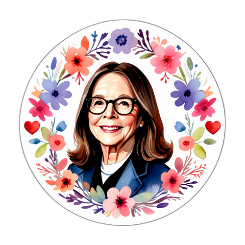 Hjertevarmende klistermærke med Diane Keaton-citat