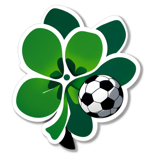 Playful Shamrock Football Sticker for Chelsea vs Shamrock Rovers