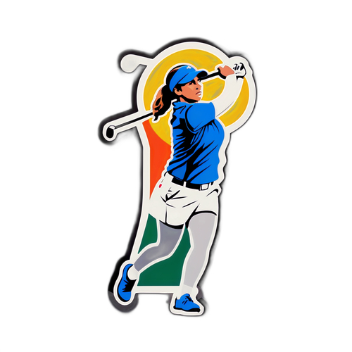 สร้างสติกเกอร์ของผู้นำ LPGA ที่มีนักกอล์ฟเด่นจากการแข่งขันแต่ละรายการ