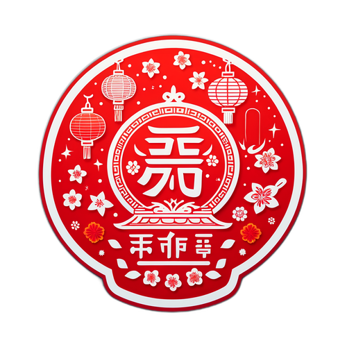 春季节祝福贴纸