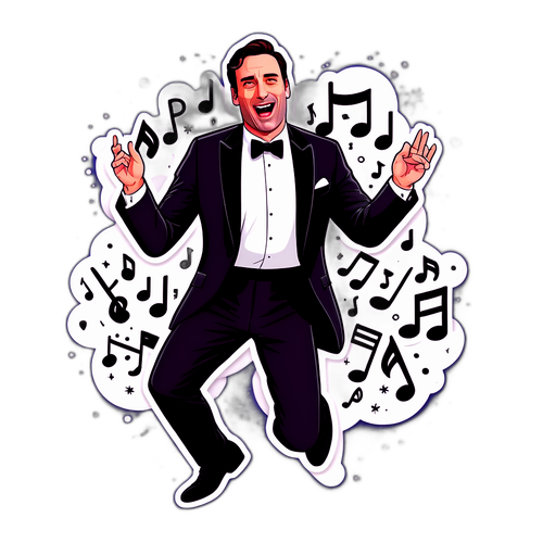 Humorous Dancing Jon Hamm Sticker