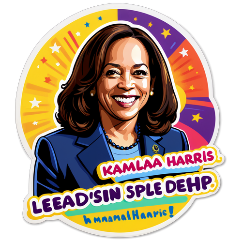 Krachtig Leiderschap: Kamala Harris Sticker