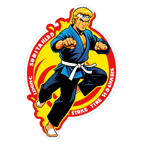 ¡Desata tu Espíritu Guerrero! El Sticker que Todo Fan de Cobra Kai Necesita