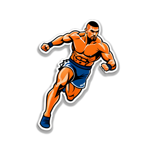 Dynamic UFC Fighter Sticker