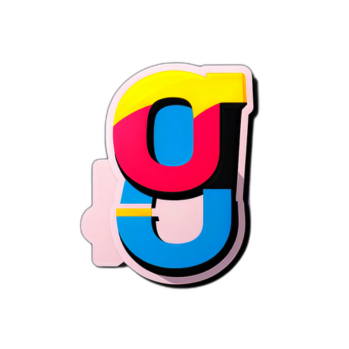 Nhãn dán tối giản với chữ 'o' thể hiện sự bất ngờ hoặc hứng thú