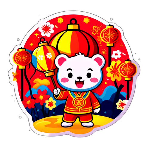 Thiết kế vui nhộn với nhân vật hoạt hình mừng Tết Nguyên Đán