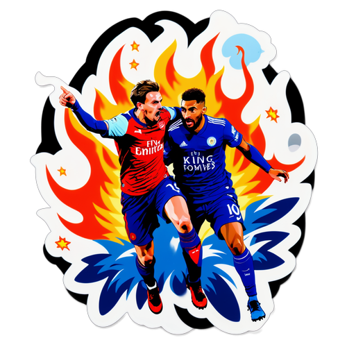 Stiker Pemain Utama Leicester City vs Arsenal