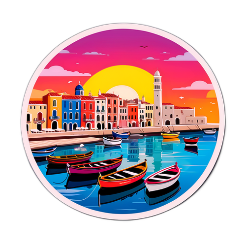 Sticker del suggestivo porto di Trani