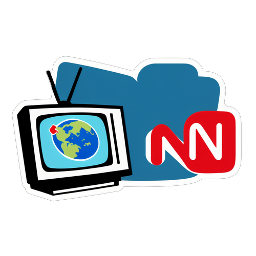 Un mariage entre un écran de télévision et le logo de CNN, symbolisant les nouvelles mondiales