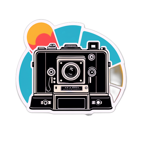 Retro Filmkamera Sticker