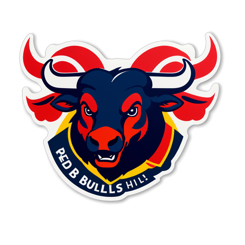 Sticker Energi: Logo RB Leipzig dengan Slogan 'Bulls Merah Terbang Tinggi!' yang Kreatif dan Menarik!