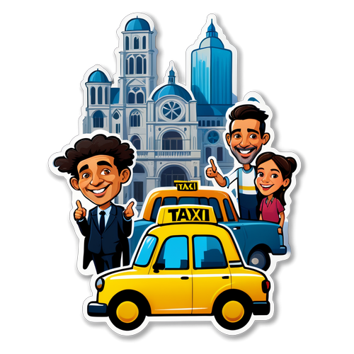 Caricature de la conduite de taxi à Marseille