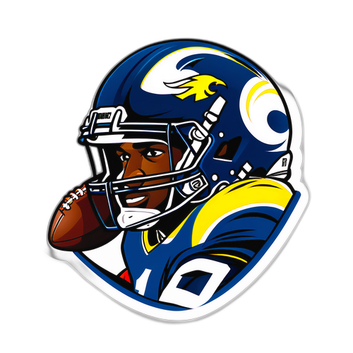 Dynamic Football Sticker Featuring Perseverance