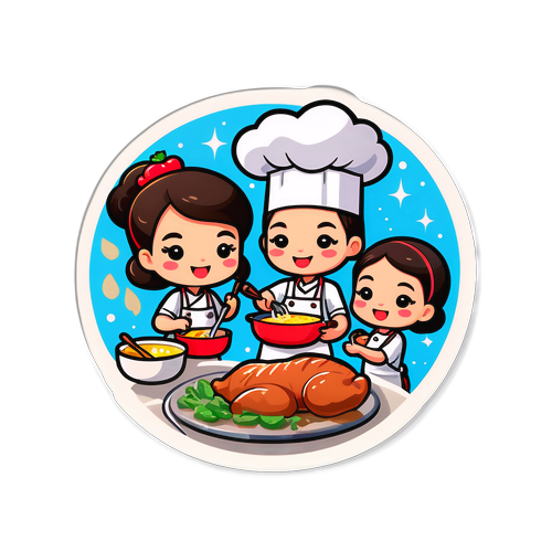 귀여운 요리 장면 스티커