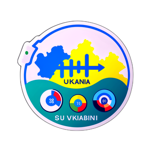 Стікери з інфографікою про статистику подій в Україні за минулий рік