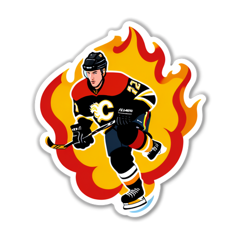 Flammes de Passion: Autocollant des Calgary Flames