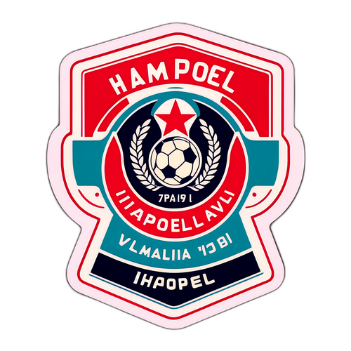 מדבקת הפועל תל אביב בסגנון רטרו