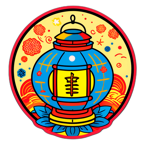 中秋节灯笼贴纸