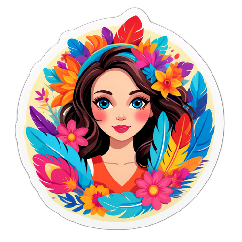 Designa en klistermärke med en stiliserad bild av Pamela Pritchard