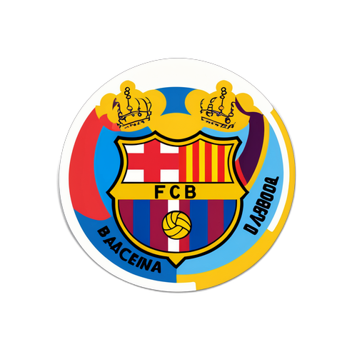 Nálepka tématická kolem zápasu Daegu – Barcelona