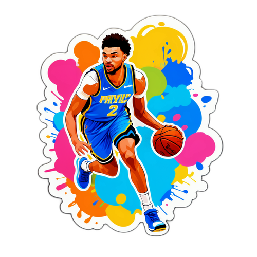 Dynamic Jamal Murray Basketball Sticker