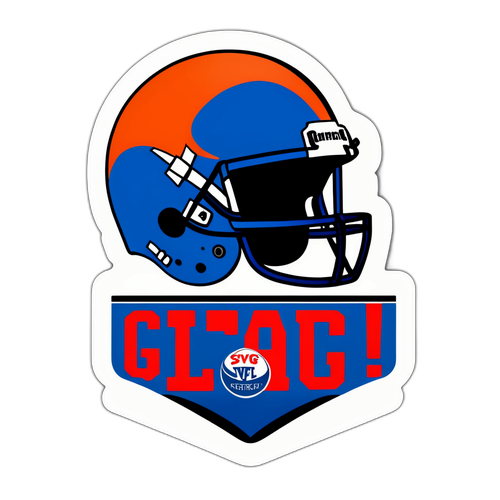 Sticker z napisem "Game Day" w stylu NFL