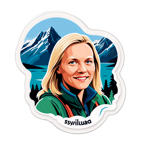Portrett av Sylvi Listhaug med norsk natur