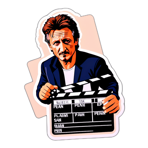 Sticker z Seanem Pennem i klapą filmową