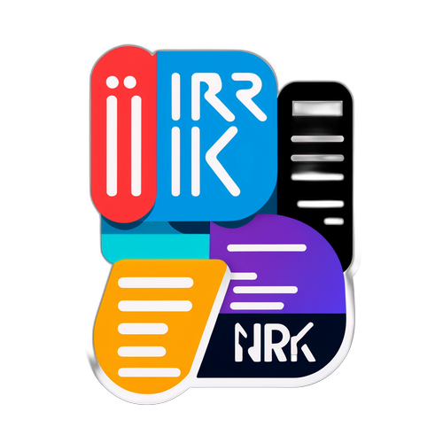 Moderne klistremerke for tiltalt nrk