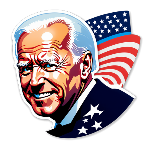 Joe Biden: Den Usynlige Helten som Kjemper for Demokratiet - Se Den Utrolige Klistermerke Designet!