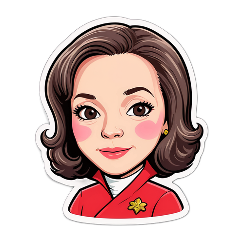 캐서린 오하라의 유명한 캐릭터를 표현한 귀여운 스티커