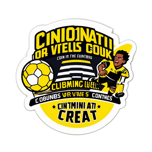 Stiker Penggemar Sepak Bola Cincinnati vs Columbus Crew