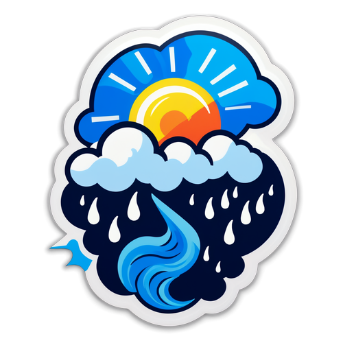 High Wind Warning Sticker
