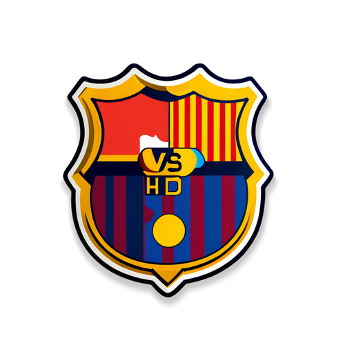 Stiker Minimalis Barcelona vs Las Palmas