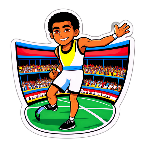 การ์ตูนของนักกีฬาชาวอียิปต์ในสนามกีฬาแออัด