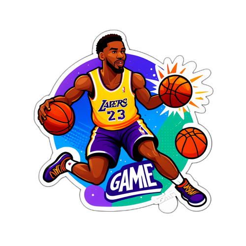 Sticker na may Temang Basketbol