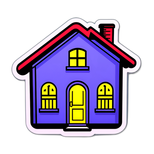 新居搬家时的惊喜表情贴纸